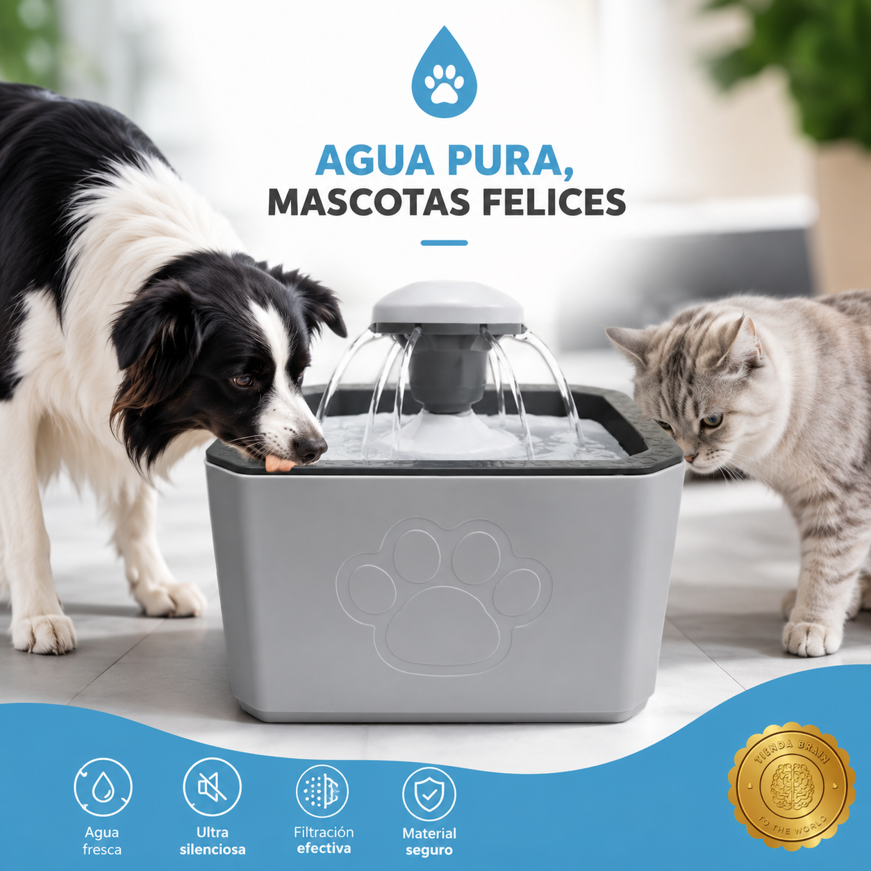 AquaPetix™ 💧🐶🐱Fuente de Agua Automática 2.5 L⭐⭐⭐⭐⭐