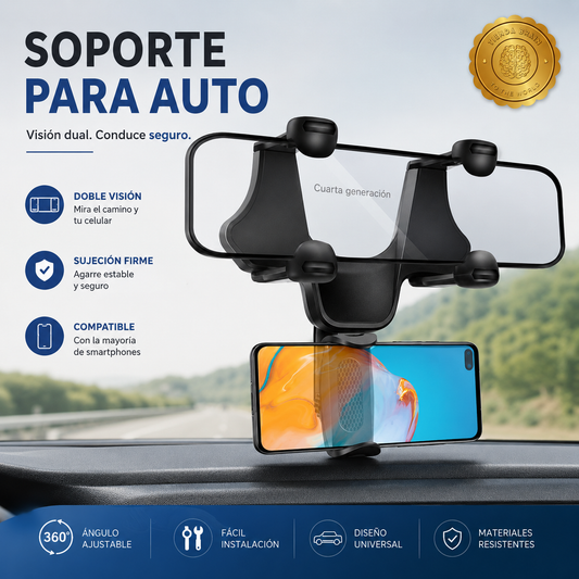 DriveView™ 🚗📱 Soporte Teléfono Retrovisor S ⭐⭐⭐⭐⭐