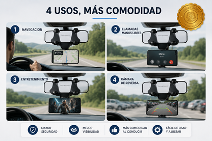 DriveView™ 🚗📱 Soporte Teléfono Retrovisor S ⭐⭐⭐⭐⭐