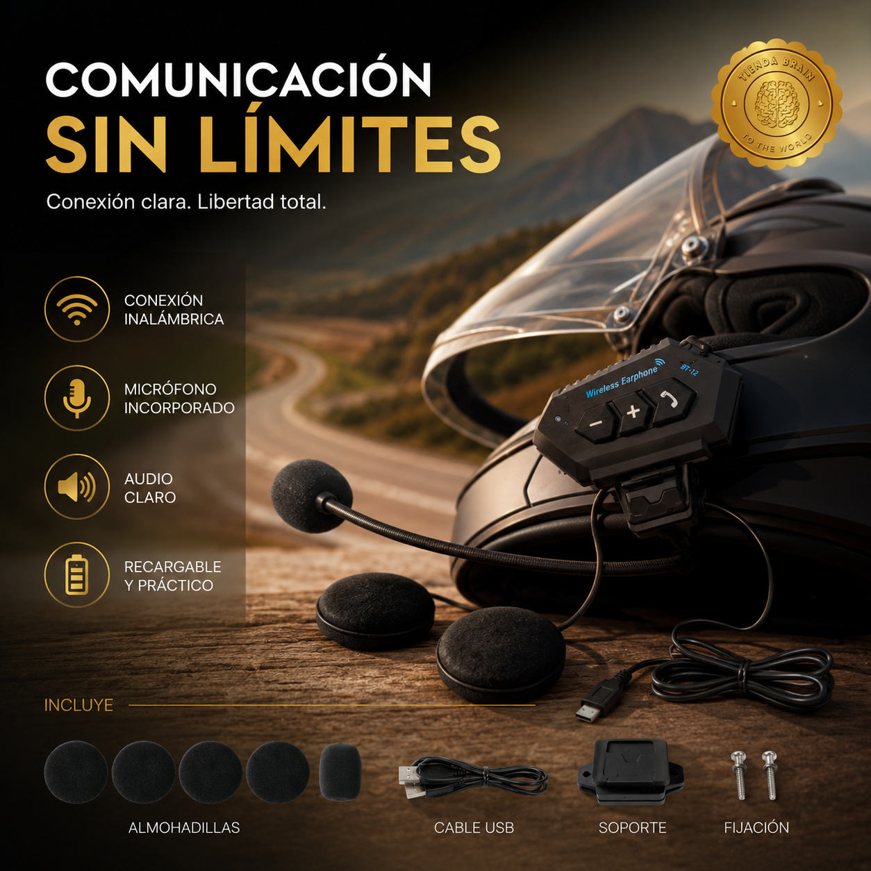 MotoVoice™ 🎤🏍️Micrófono Inalámbrico para motos ⭐⭐⭐⭐⭐
