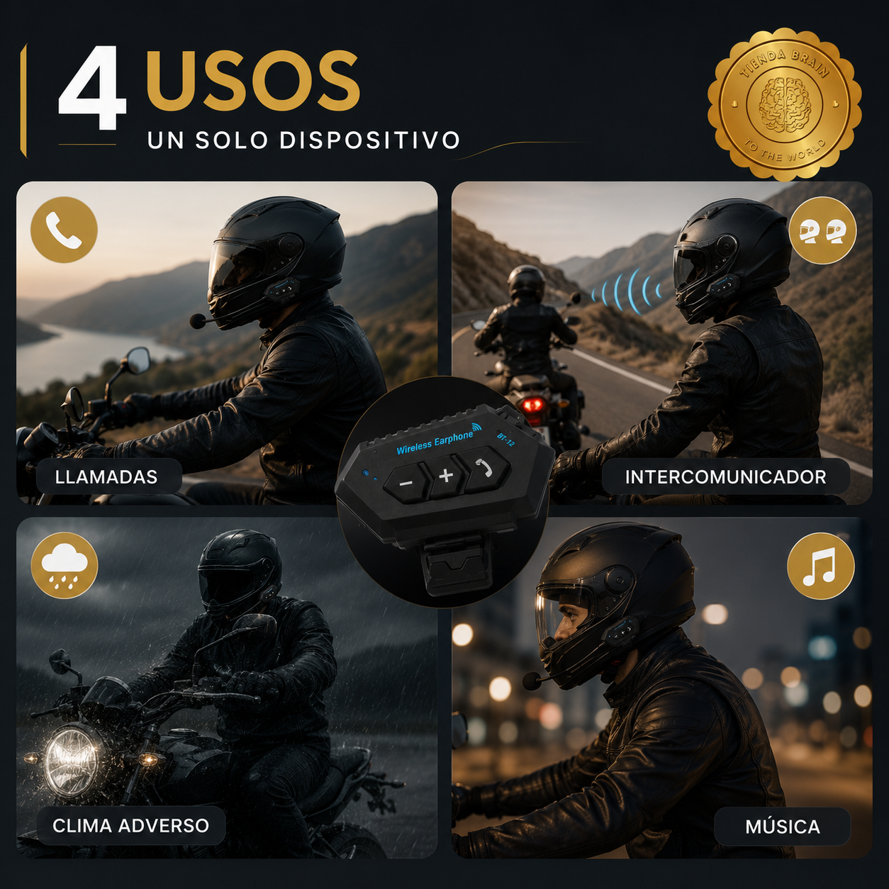 MotoVoice™ 🎤🏍️Micrófono Inalámbrico para motos ⭐⭐⭐⭐⭐