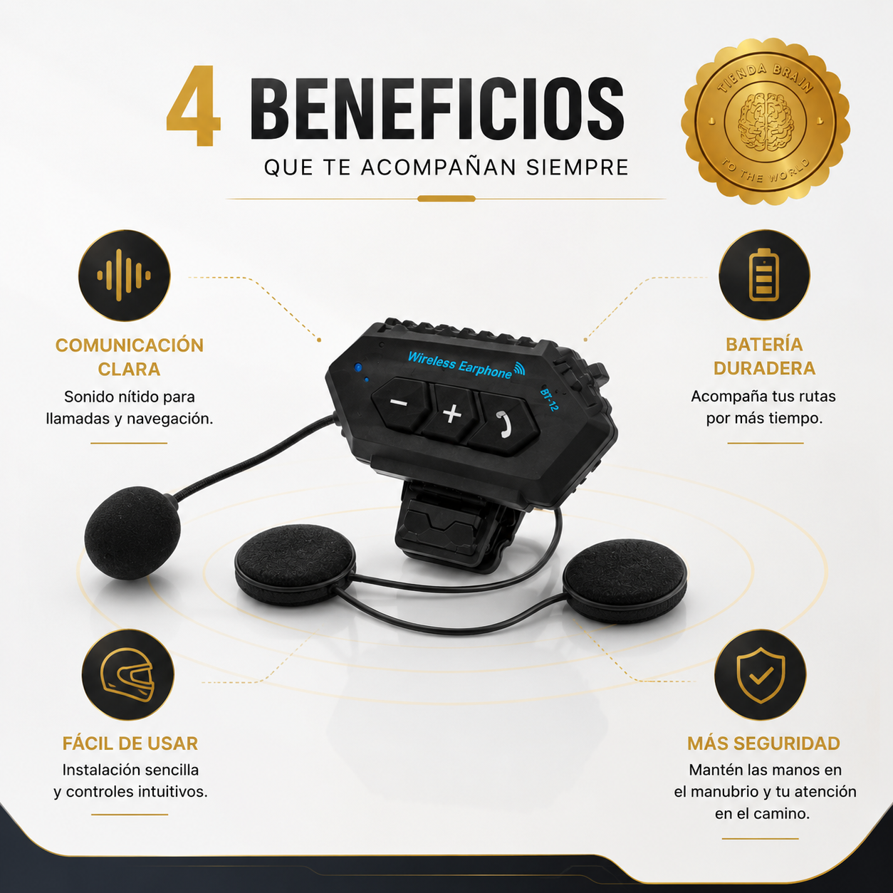 MotoVoice™ 🎤🏍️Micrófono Inalámbrico para motos ⭐⭐⭐⭐⭐