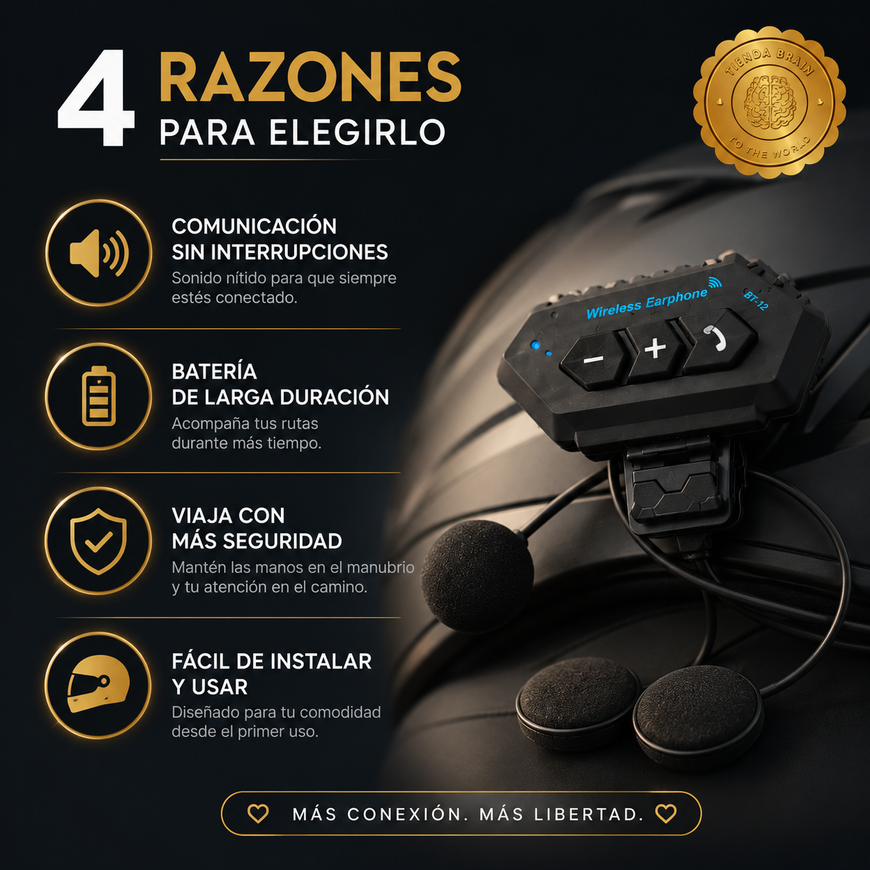 MotoVoice™ 🎤🏍️Micrófono Inalámbrico para motos ⭐⭐⭐⭐⭐