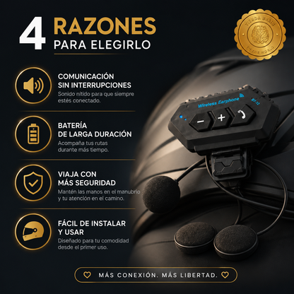 MotoVoice™ 🎤🏍️Micrófono Inalámbrico para motos ⭐⭐⭐⭐⭐