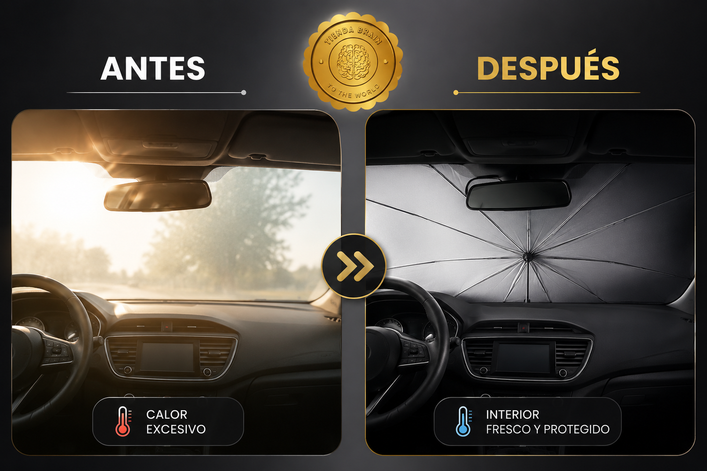 SunShield™ ☀️🛡️🚗Parasol de vehículo protector parabrisas ⭐⭐⭐⭐⭐