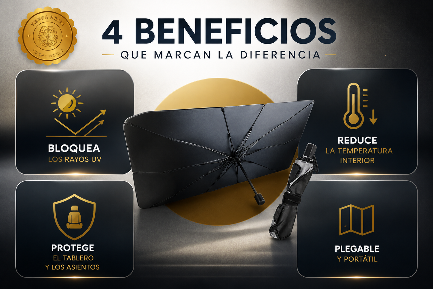 SunShield™ ☀️🛡️🚗Parasol de vehículo protector parabrisas ⭐⭐⭐⭐⭐