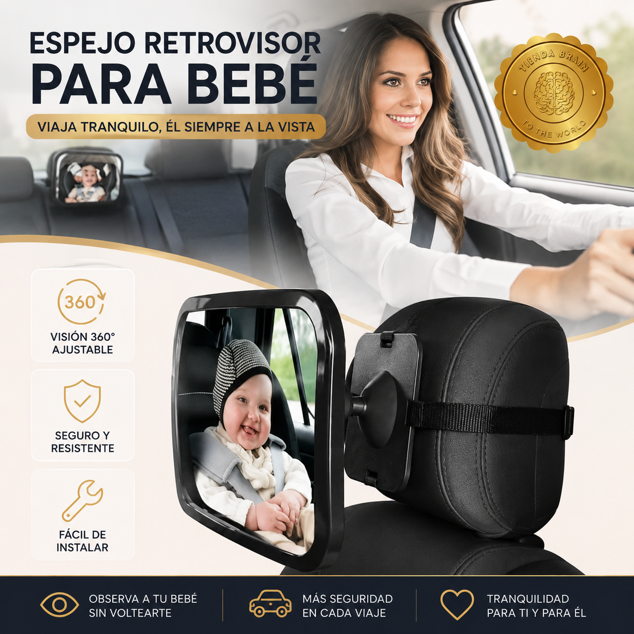 👶✨ BabyWatch™: Espejo de Seguridad y Vigilancia para Bebé 🍼🔍 ⭐⭐⭐⭐⭐