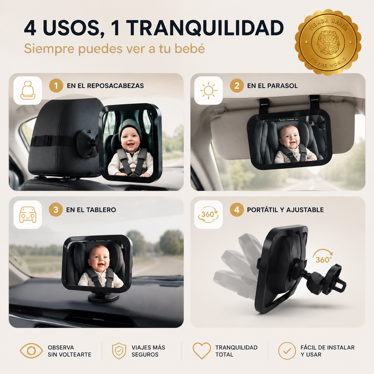 👶✨ BabyWatch™: Espejo de Seguridad y Vigilancia para Bebé 🍼🔍 ⭐⭐⭐⭐⭐