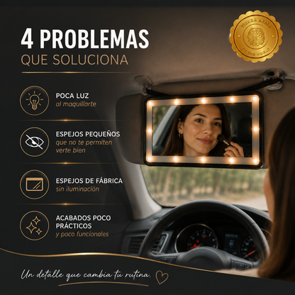 🚗💡 AutoMirror™: Espejo LED para Auto 🌟✨⭐⭐⭐⭐⭐
