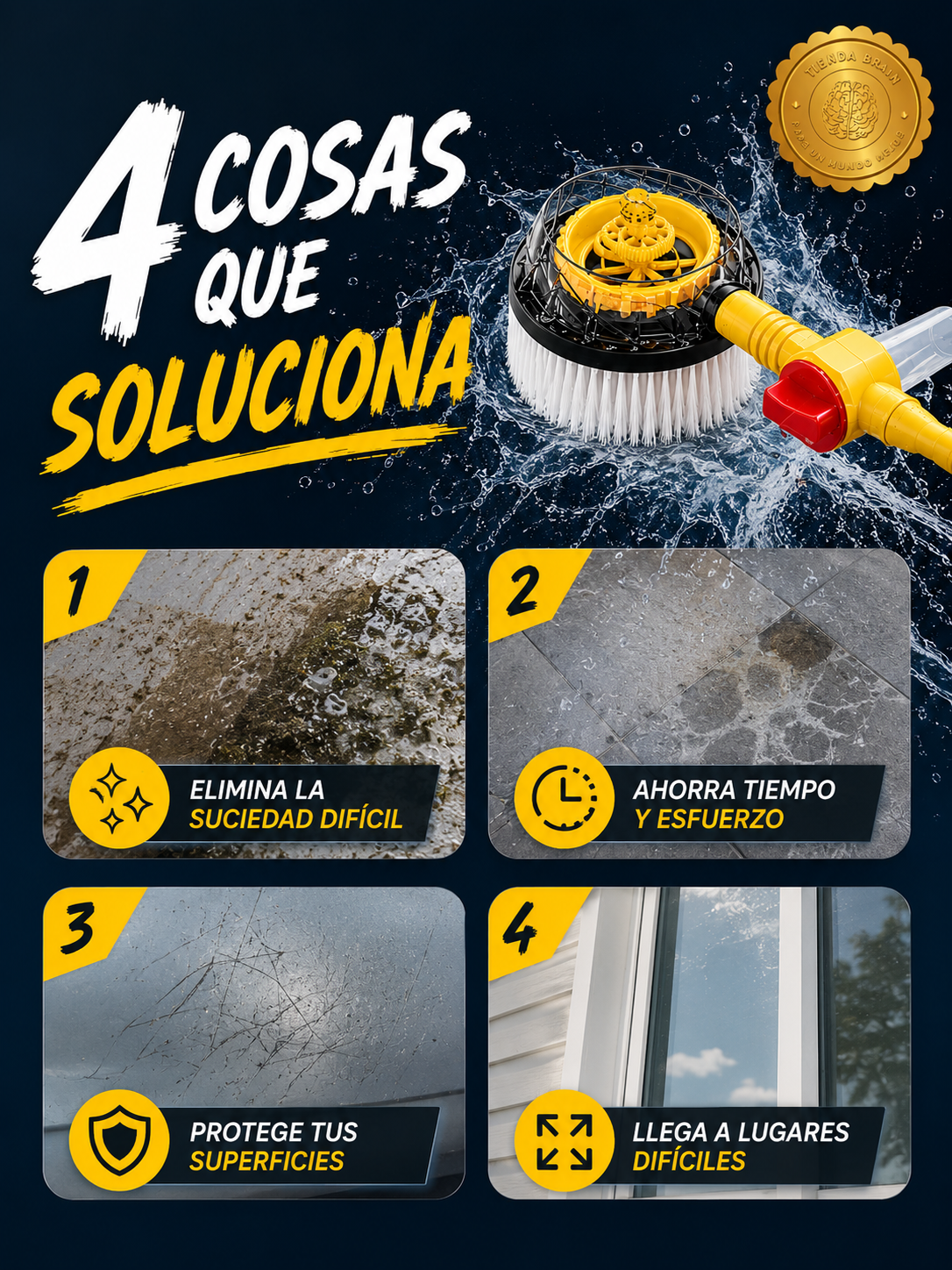 🧹✨ Clean360™: Cepillo Lavador de Casa y Auto 360 🌟🚗 ⭐⭐⭐⭐⭐