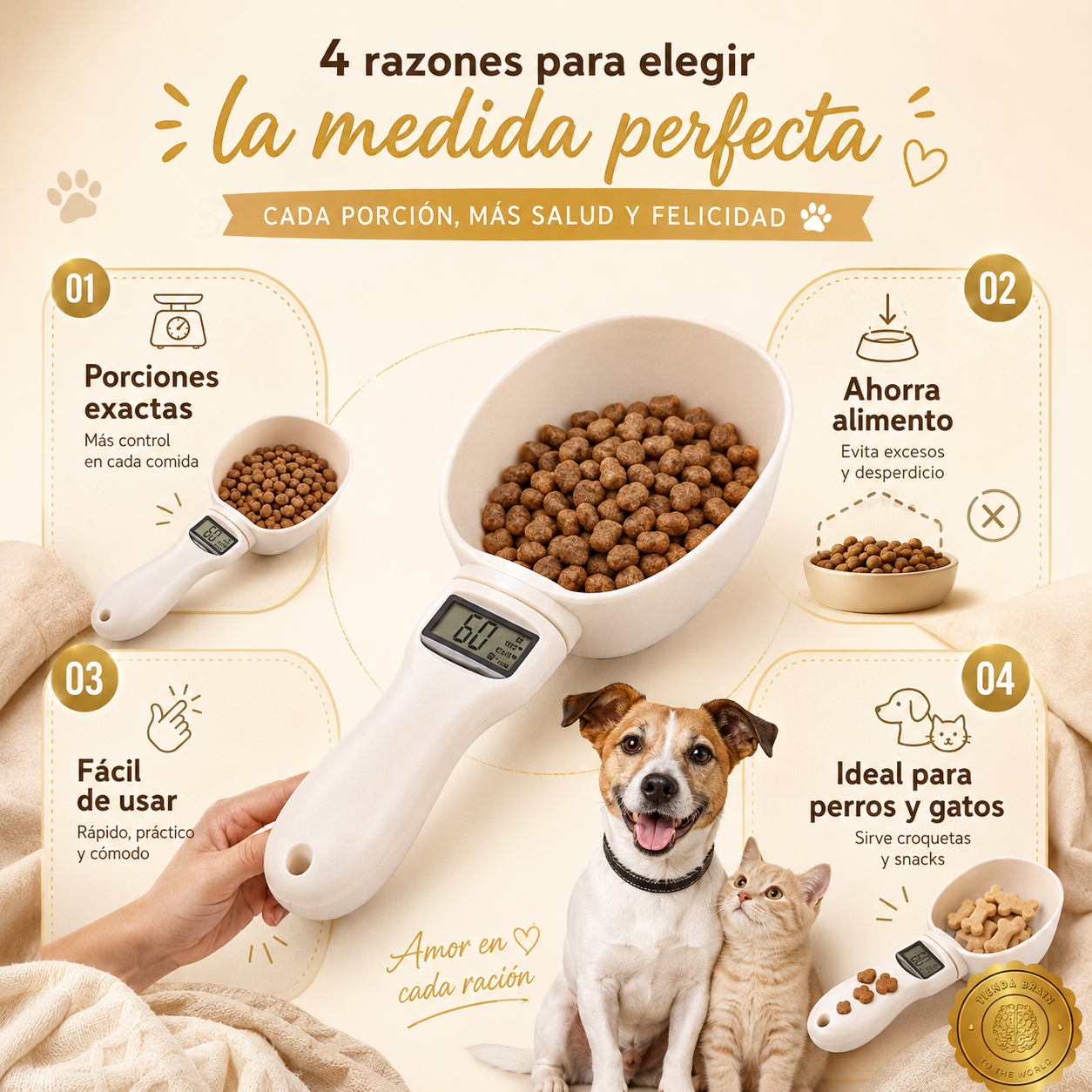 DigiBite™ 🐶⚖️🍽️Pesa De Alimentos Mascotas Cuchara⭐⭐⭐⭐⭐