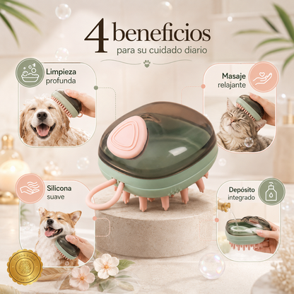 BubbleBrush™ 🧼🐶🐱Cepillo 2 en 1 para Bañar Mascotas⭐⭐⭐⭐⭐