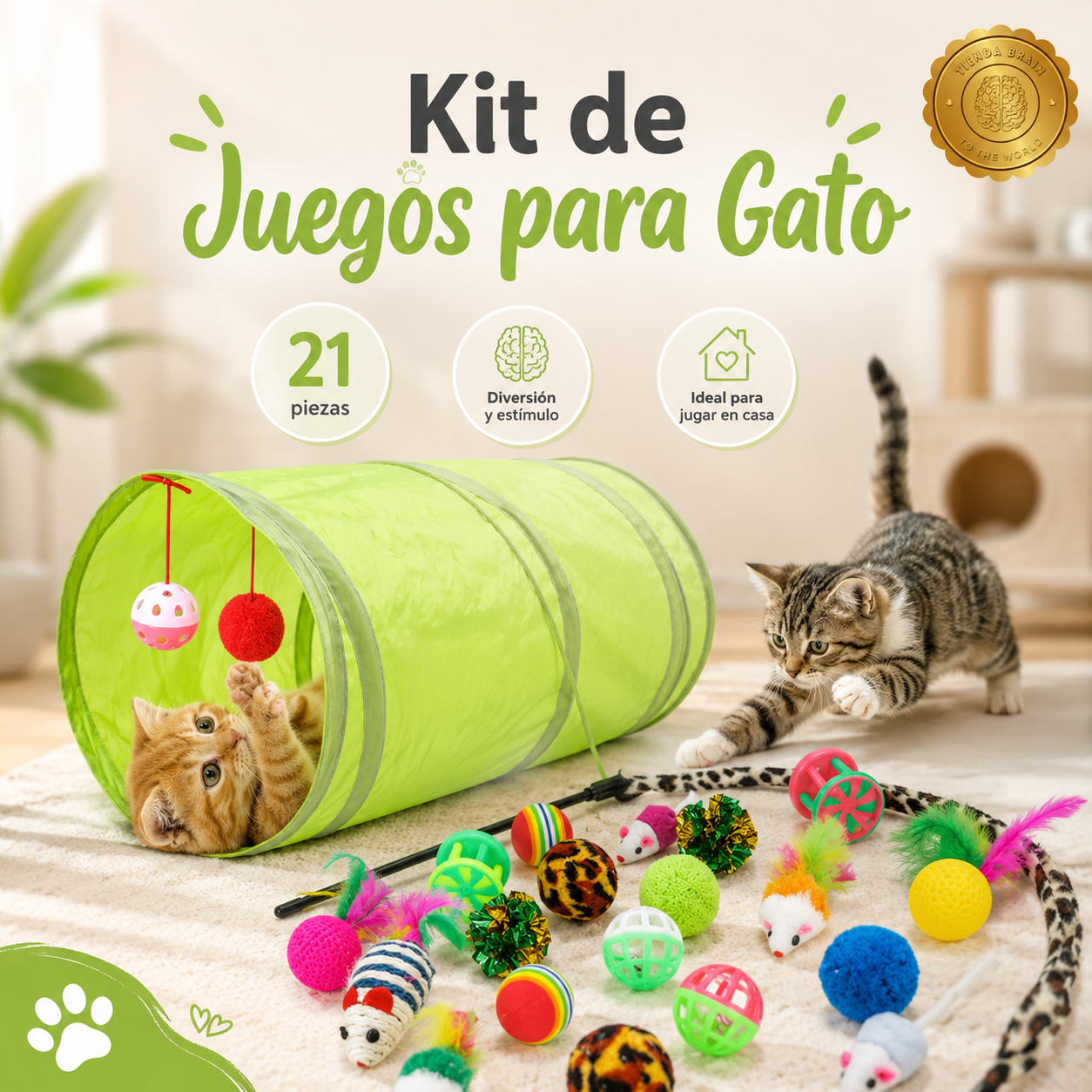 KittyBox™ 🎁🐱🎉21 Piezas De Juguetes Para Gatitos Surti⭐⭐⭐⭐⭐