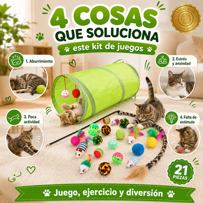KittyBox™ 🎁🐱🎉21 Piezas De Juguetes Para Gatitos Surti⭐⭐⭐⭐⭐