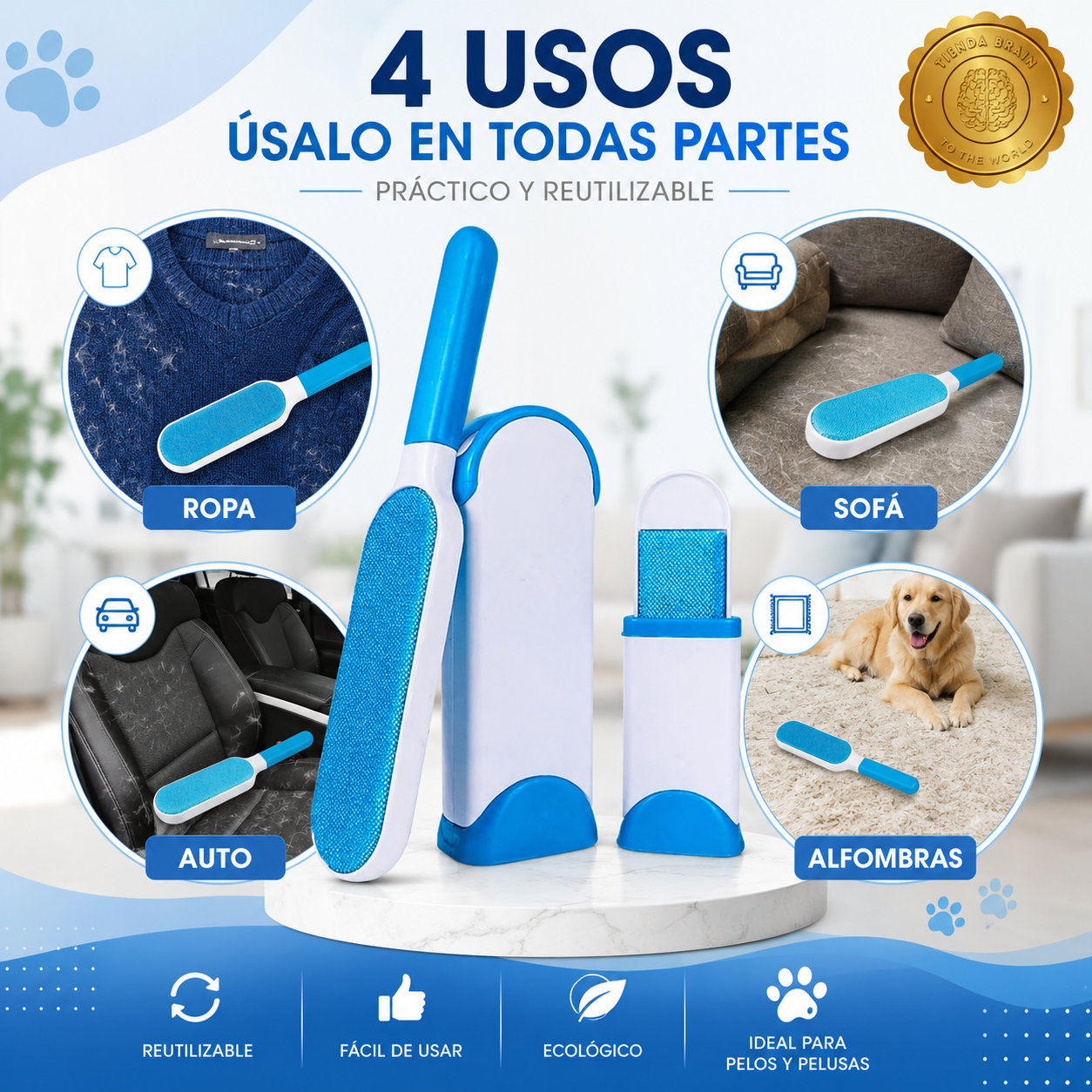 BrushBuddy™ 🐾Cepillo Quita Pelos Para Perros Mascota⭐⭐⭐⭐⭐