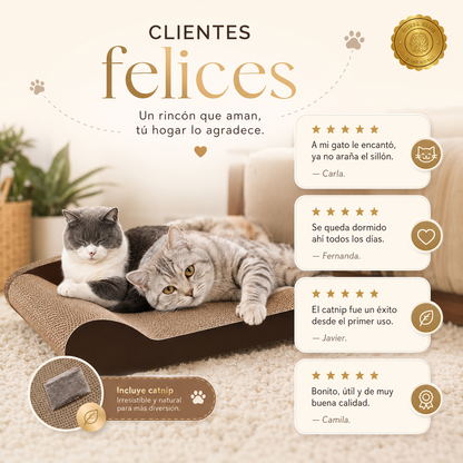 CatLounge™ 😺🛏️💚Rascador Tipo Sofa Para Gatos Con Catnip⭐⭐⭐⭐⭐