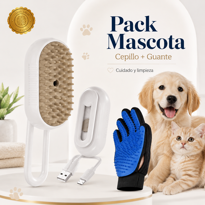 PetGlove Duo™🐶🛁Pack Guante Para Mascota +Cepillo⭐⭐⭐⭐⭐