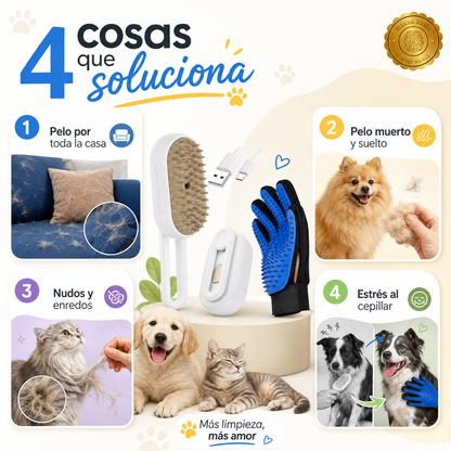 PetGlove Duo™🐶🛁Pack Guante Para Mascota +Cepillo⭐⭐⭐⭐⭐