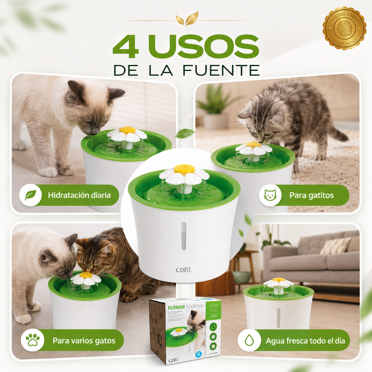 CrystalSip™ 💎🥤💧Fuente de Agua Fontanella 1.6 L⭐⭐⭐⭐⭐