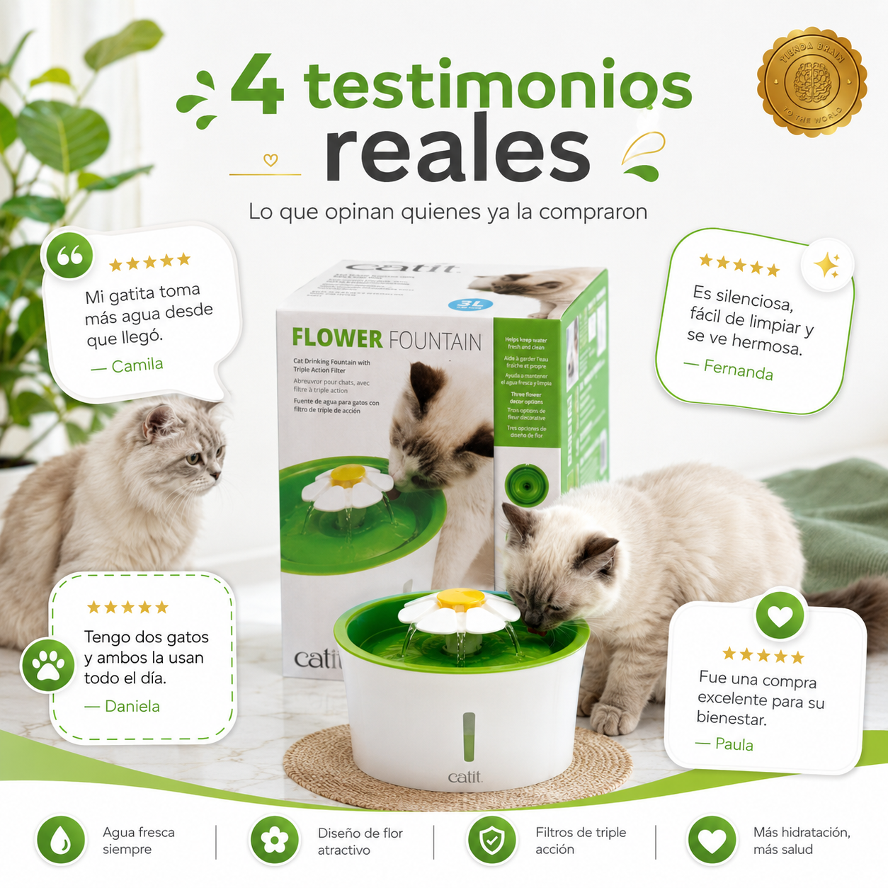 CrystalSip™ 💎🥤💧Fuente de Agua Fontanella 1.6 L⭐⭐⭐⭐⭐