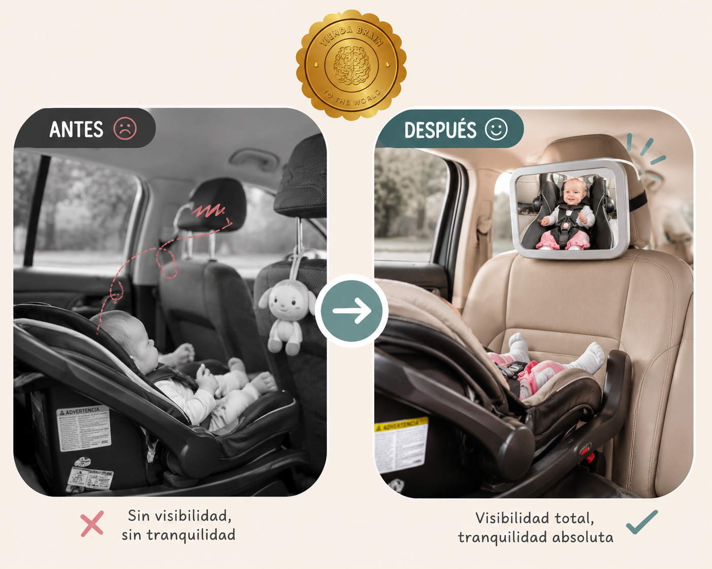 SafeMirror™ 🍼🛡️ESPEJO BABY MIRROR ⭐⭐⭐⭐⭐