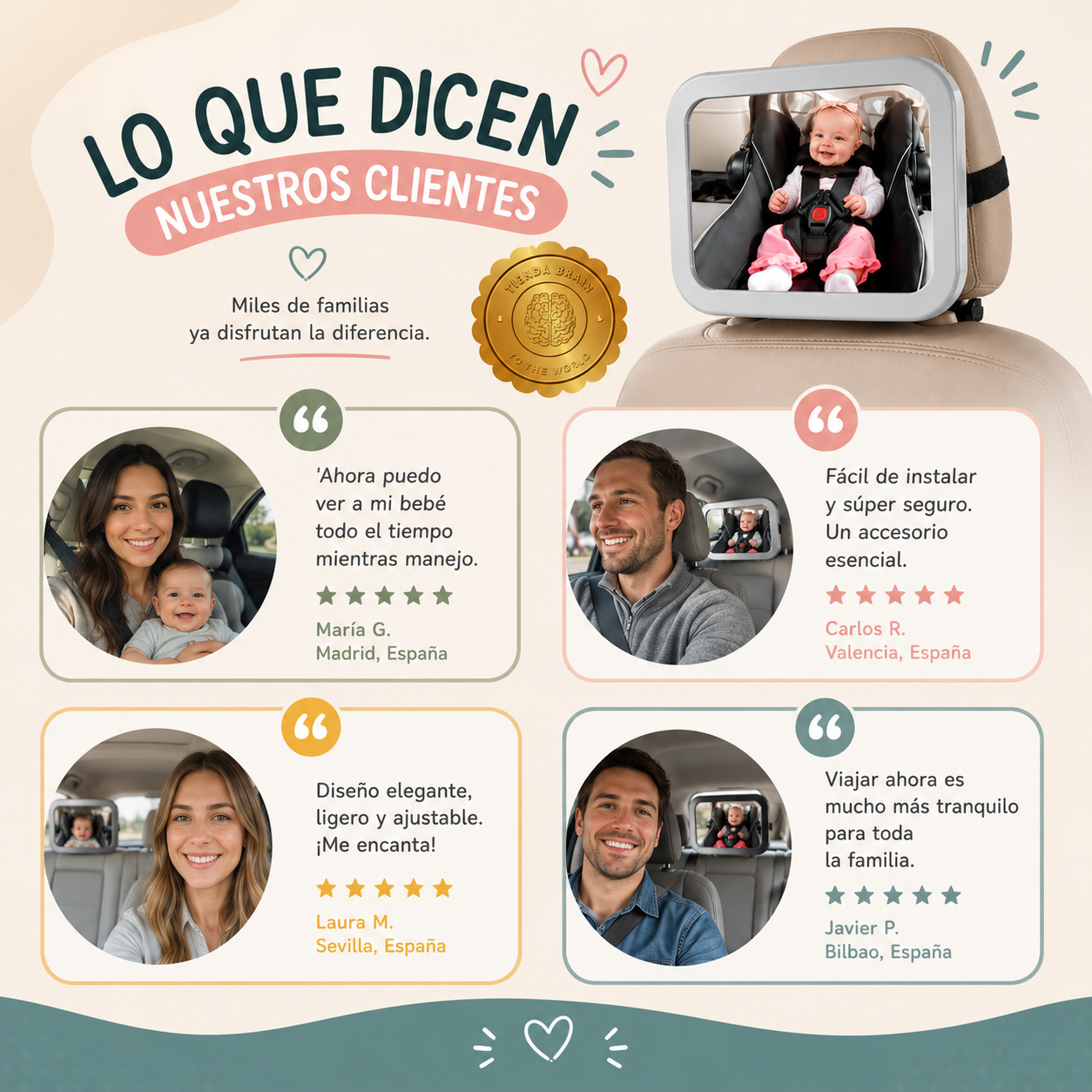 SafeMirror™ 🍼🛡️ESPEJO BABY MIRROR ⭐⭐⭐⭐⭐