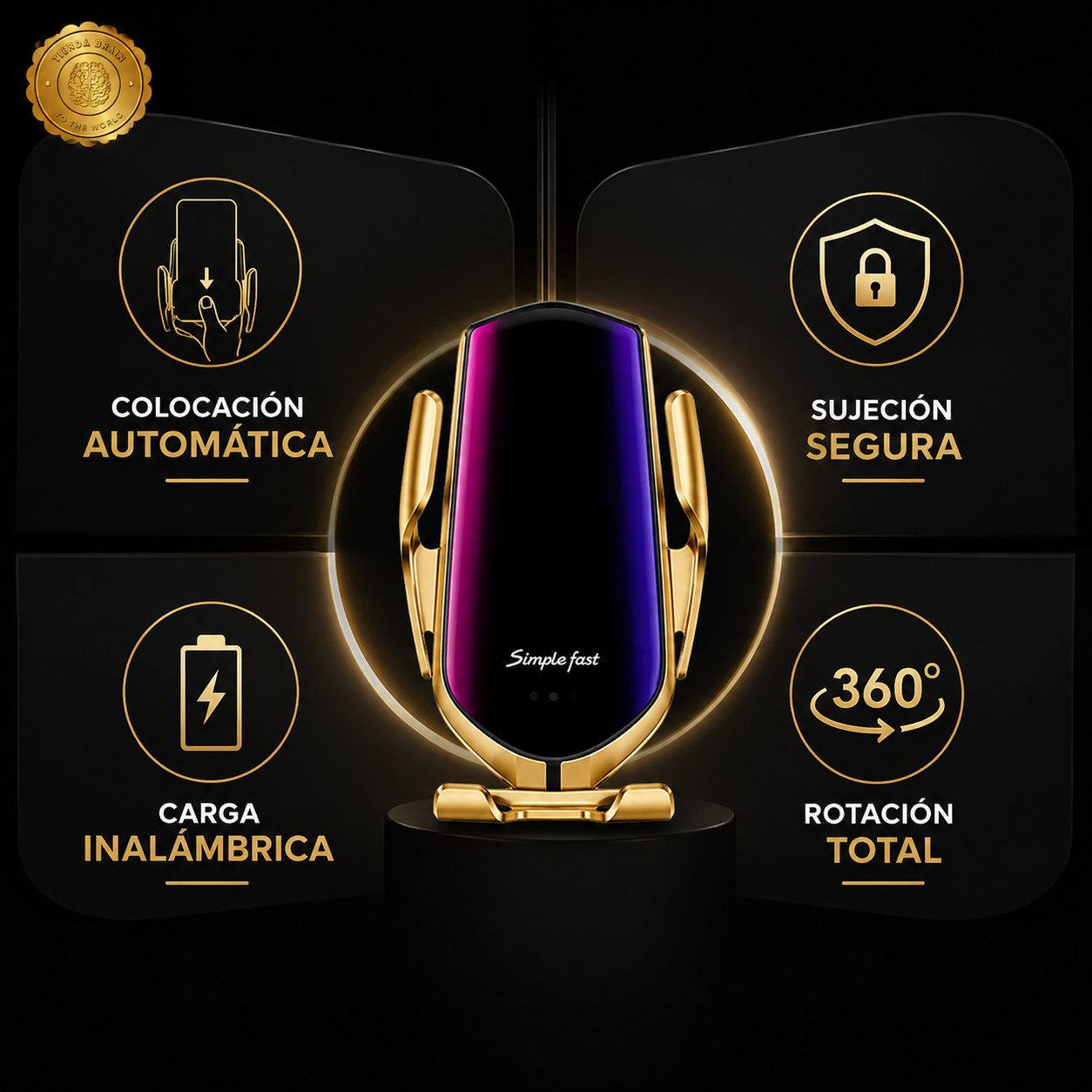 AirDock™ 🌬️🔋Soporte con Cargador Inalambrico ⭐⭐⭐⭐⭐