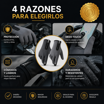 GloveShield™ 🧤🛡️Guantes Moto Ciclismo Protección Frio ⭐⭐⭐⭐⭐