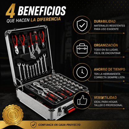 ToolMaster™ 🧰🔧💪Caja herramientas 187 piezas maletin⭐⭐⭐⭐⭐