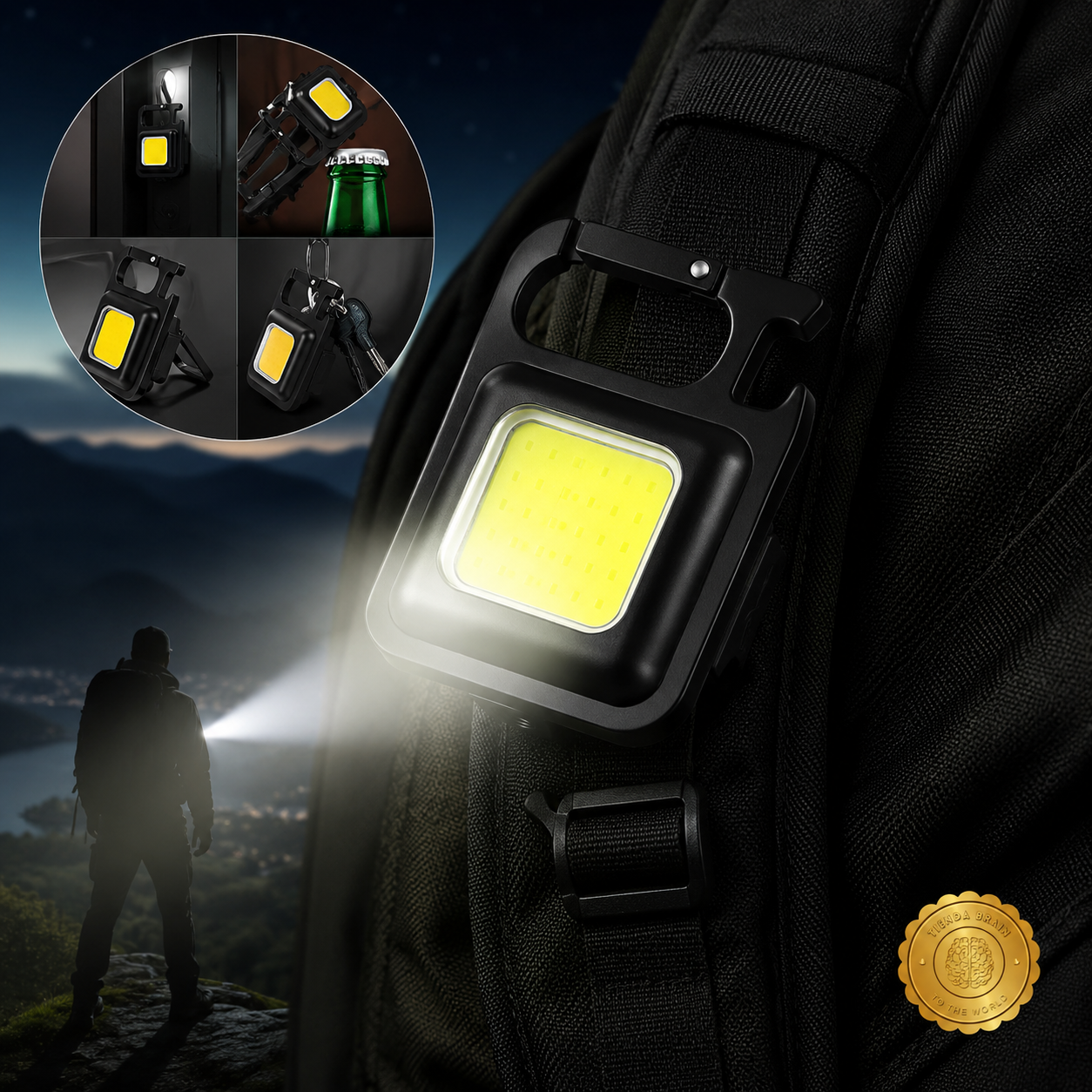 MultiTorch™ 🔦🔋🍻Linterna Led Recargable Destapador Ganch⭐⭐⭐⭐⭐