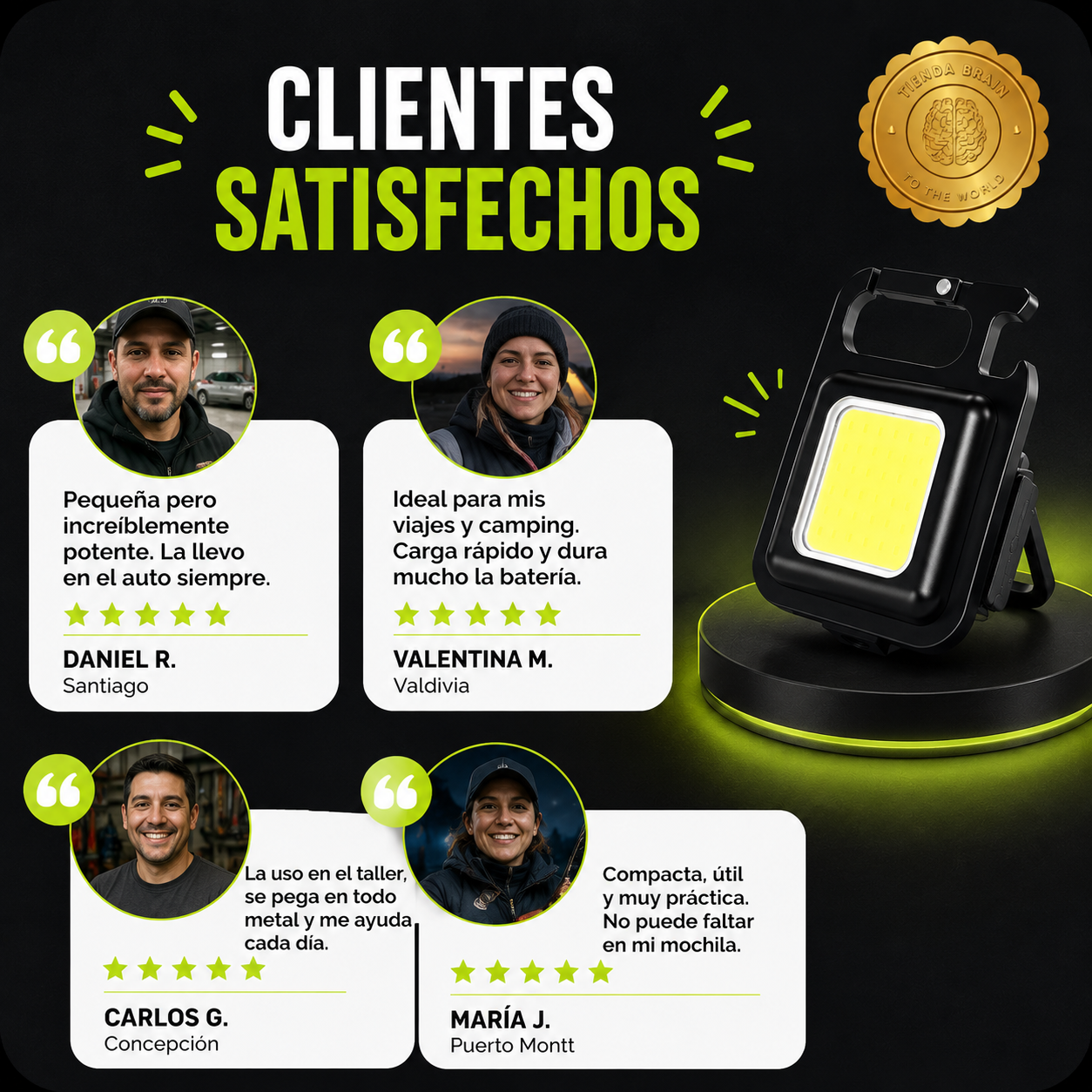 MultiTorch™ 🔦🔋🍻Linterna Led Recargable Destapador Ganch⭐⭐⭐⭐⭐