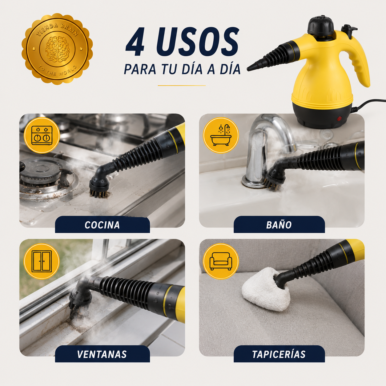 💧⚡ SteamClean™: Limpiador a Vapor Multifuncional 🧼✨⭐⭐⭐⭐⭐
