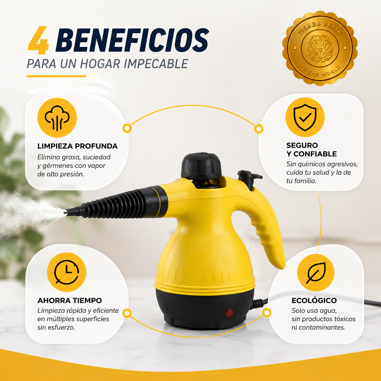 💧⚡ SteamClean™: Limpiador a Vapor Multifuncional 🧼✨⭐⭐⭐⭐⭐