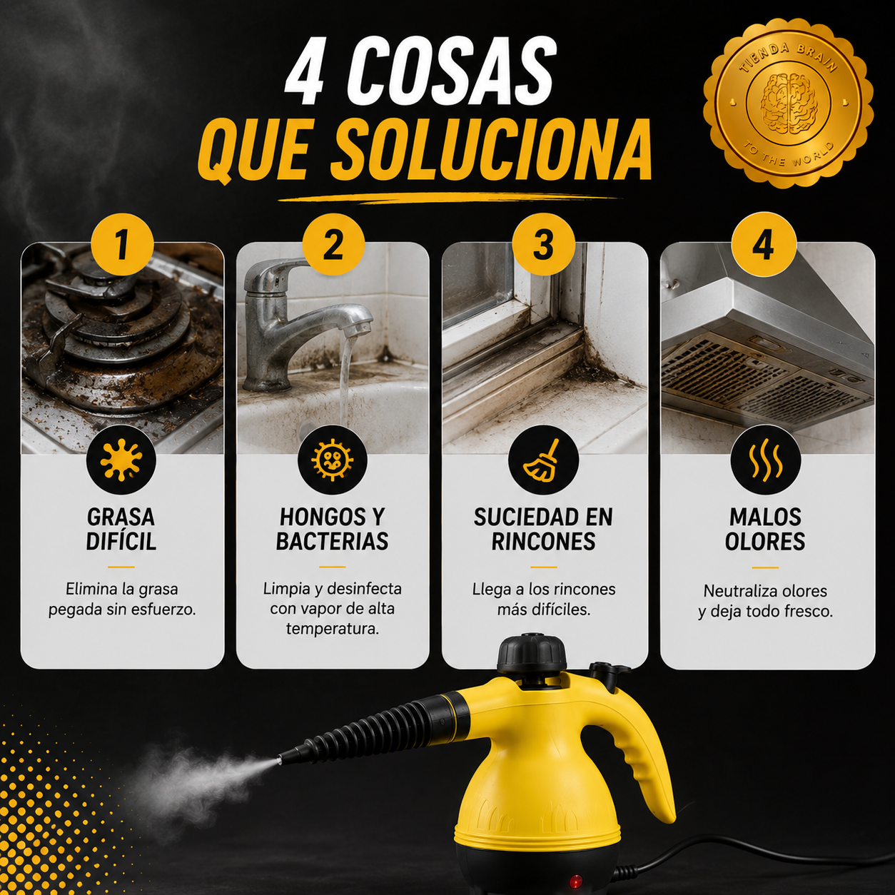 💧⚡ SteamClean™: Limpiador a Vapor Multifuncional 🧼✨⭐⭐⭐⭐⭐