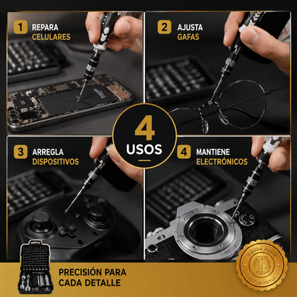 🔧✨ ToolMaster™: Juego de Mini Destornilladores 117 en 1 🛠️💡⭐⭐⭐⭐⭐
