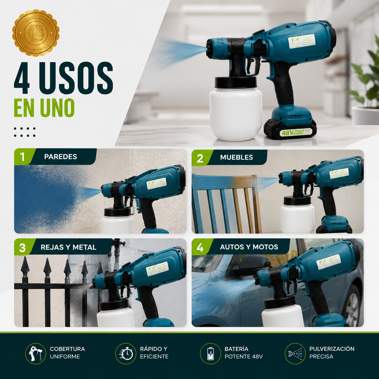 🎨⚡ PaintPro™: Compresor Inalámbrico para Pintar 48V 🖌️🔋⭐⭐⭐⭐⭐