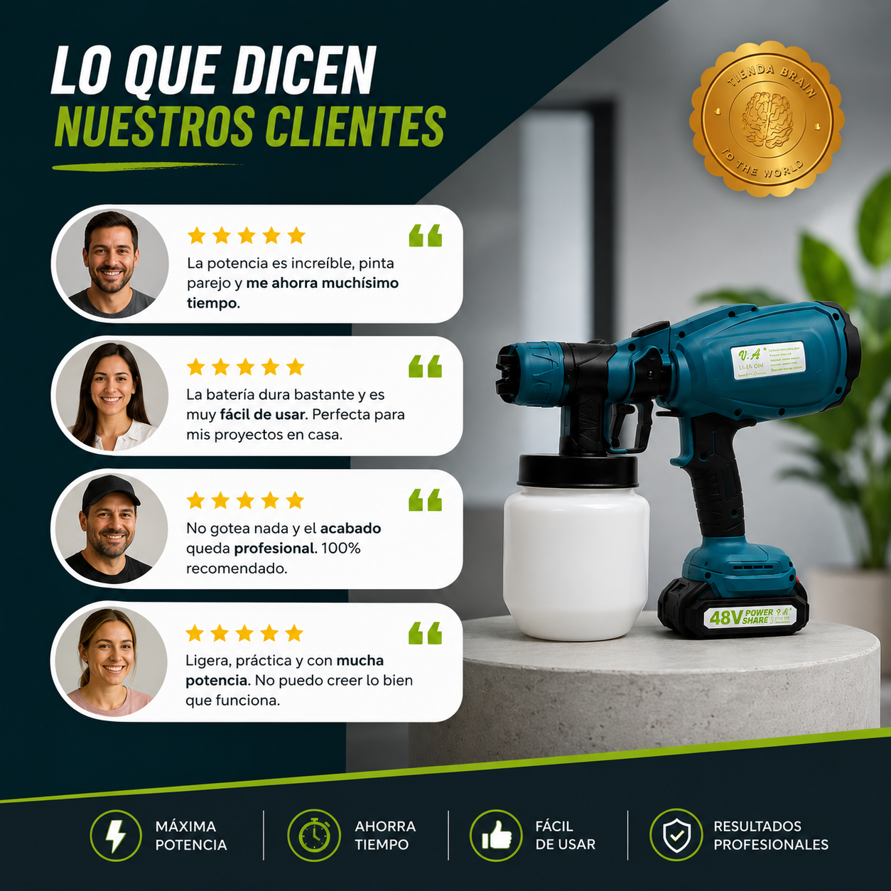 🎨⚡ PaintPro™: Compresor Inalámbrico para Pintar 48V 🖌️🔋⭐⭐⭐⭐⭐