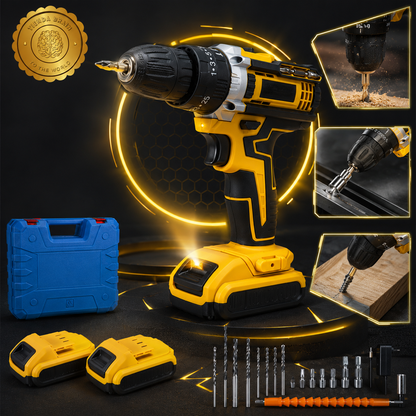 ⚡🔧 PowerDrill™: Taladro 48V Inalámbrico con 2 Baterías 🛠️🔋⭐⭐⭐⭐⭐