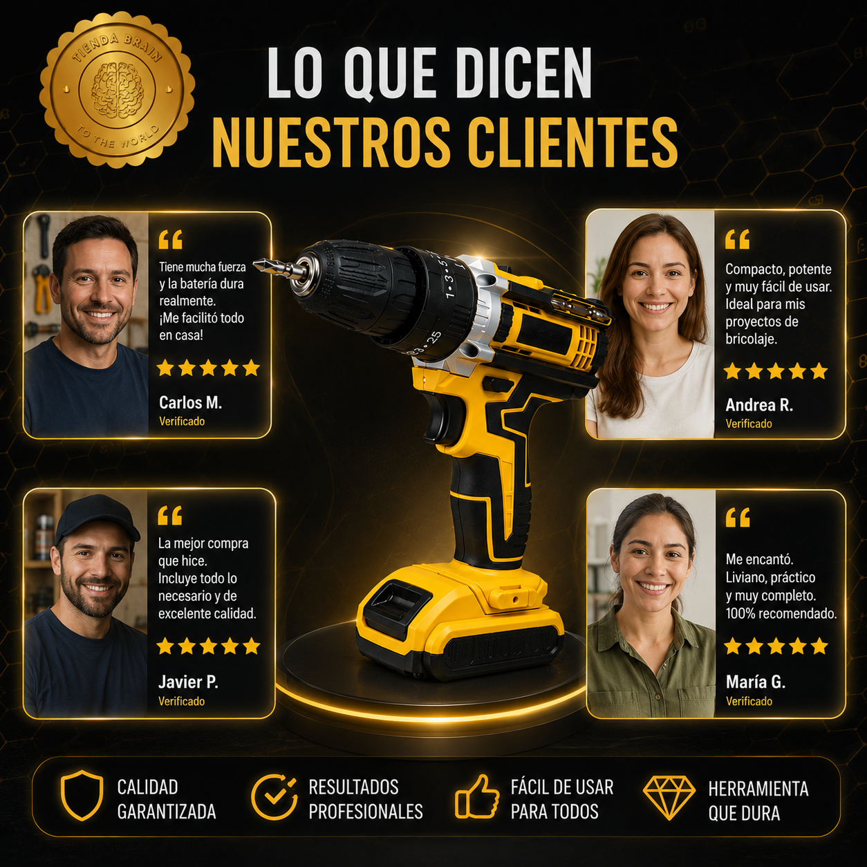 ⚡🔧 PowerDrill™: Taladro 48V Inalámbrico con 2 Baterías 🛠️🔋⭐⭐⭐⭐⭐