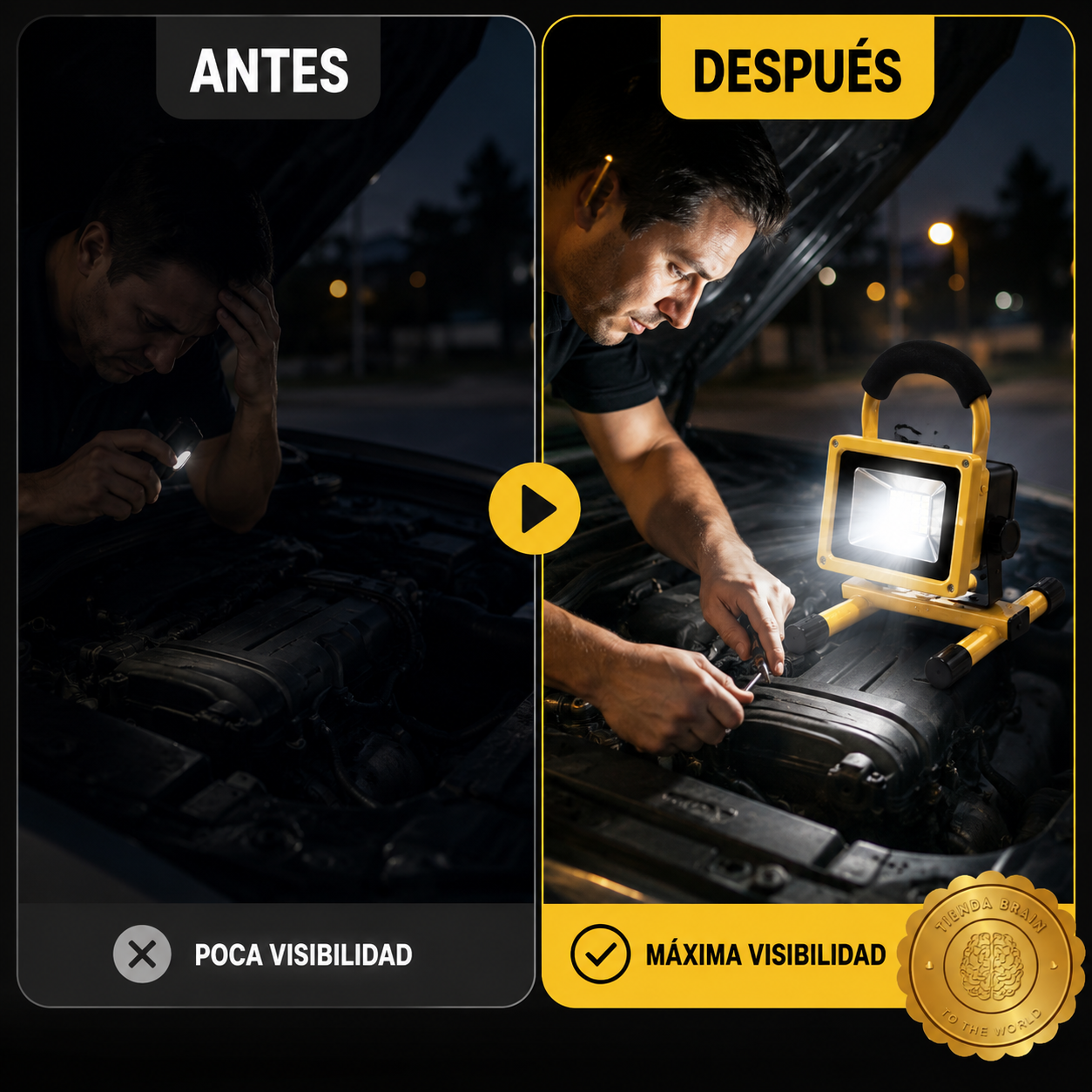 🔦✨ SpotGuard™ 100W Foco Reflector Portatil Con Baliza 100w ⭐⭐⭐⭐⭐