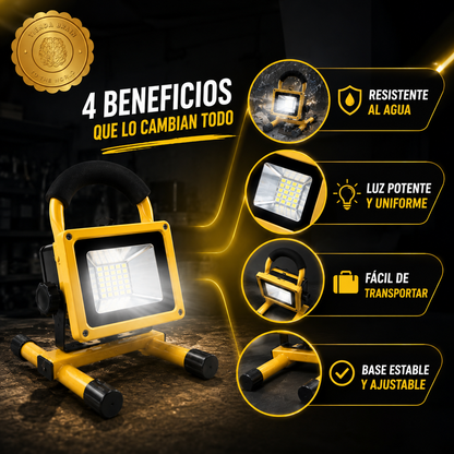 🔦✨ SpotGuard™ 100W Foco Reflector Portatil Con Baliza 100w ⭐⭐⭐⭐⭐