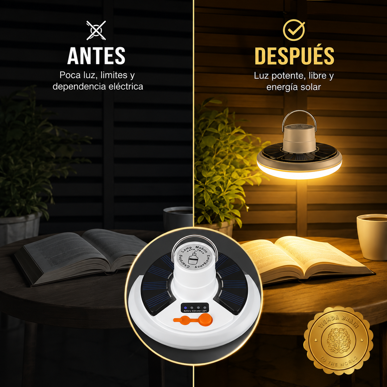 PowerGlow™ ⚡🌟X - Lámpara Solar de emergencia para EME ⭐⭐⭐⭐⭐