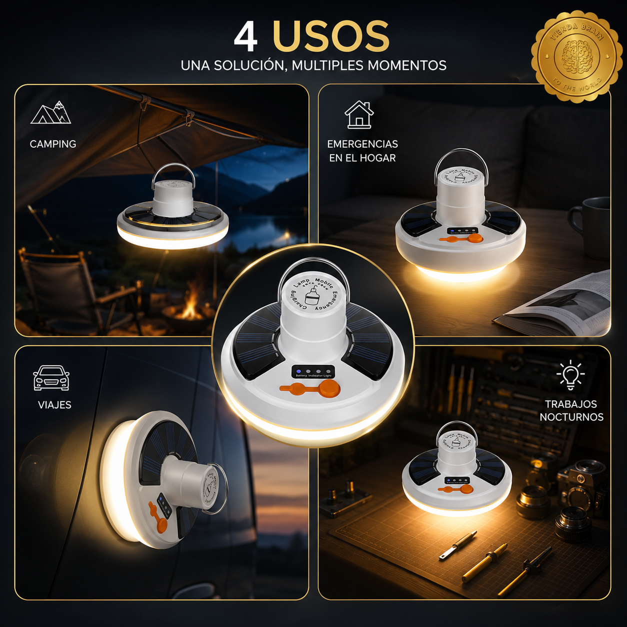 PowerGlow™ ⚡🌟X - Lámpara Solar de emergencia para EME ⭐⭐⭐⭐⭐