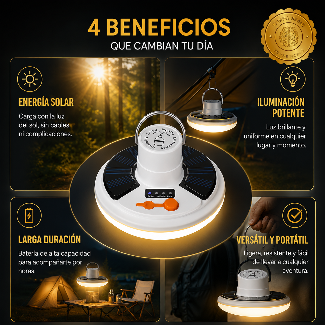 PowerGlow™ ⚡🌟X - Lámpara Solar de emergencia para EME ⭐⭐⭐⭐⭐