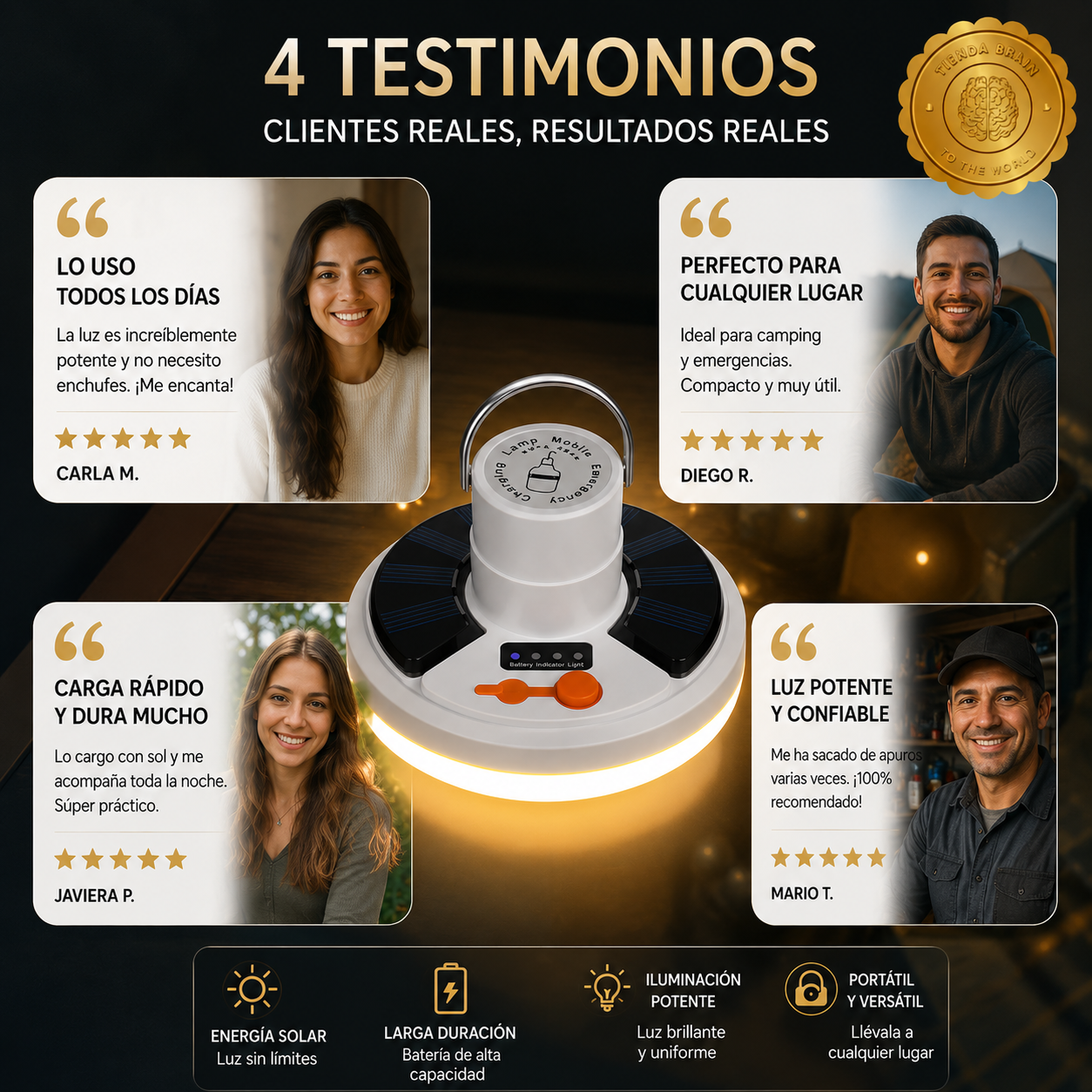 PowerGlow™ ⚡🌟X - Lámpara Solar de emergencia para EME ⭐⭐⭐⭐⭐