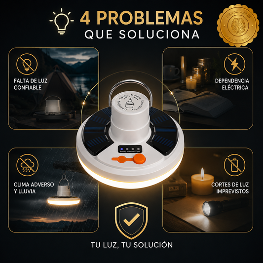 PowerGlow™ ⚡🌟X - Lámpara Solar de emergencia para EME ⭐⭐⭐⭐⭐