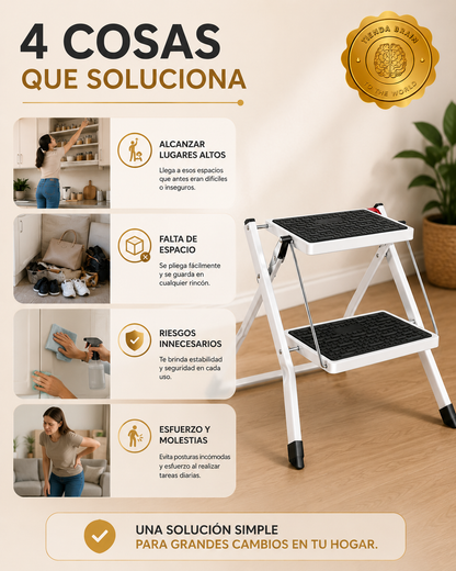 FlexiLadder™ 🛠️⬆️Escalera Multiuso Plegable 2 Peldaños ⭐⭐⭐⭐⭐