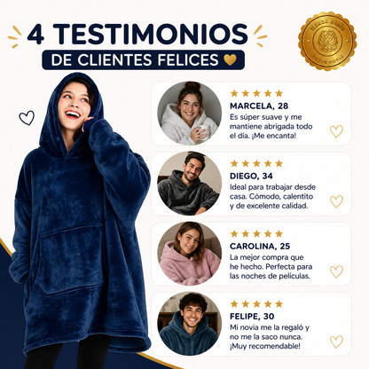 SnugHoody™ ☁️🧥Polerones Felpa Con Capucha Manta Polar⭐⭐⭐⭐⭐