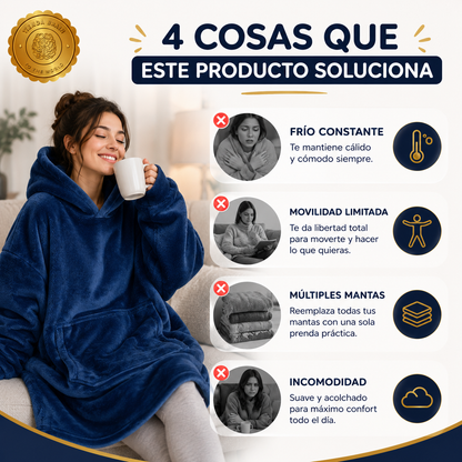 SnugHoody™ ☁️🧥Polerones Felpa Con Capucha Manta Polar⭐⭐⭐⭐⭐