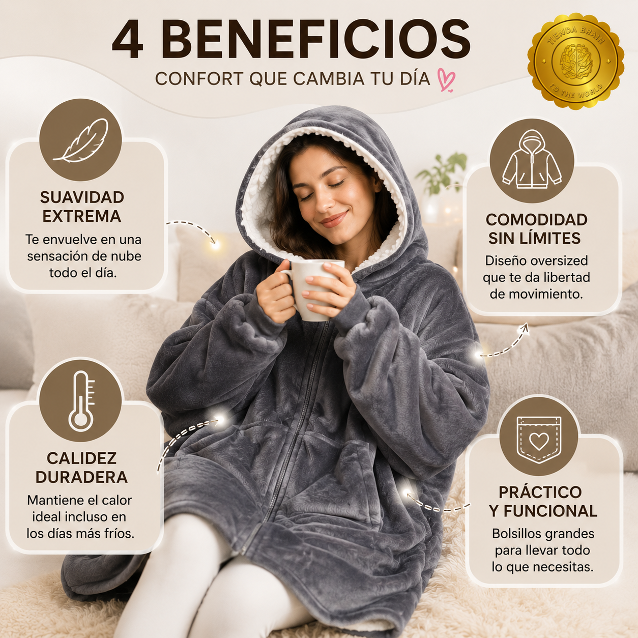 HoodieHug™ 🧥💖🔥Maxi Poleron⭐⭐⭐⭐⭐